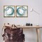 Stupell Industries Teal Circular Rings 2pc Floating Frame Set By Nan